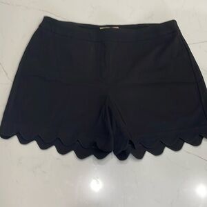 Hope and harlow black scalloped hem shorts. Size 12.